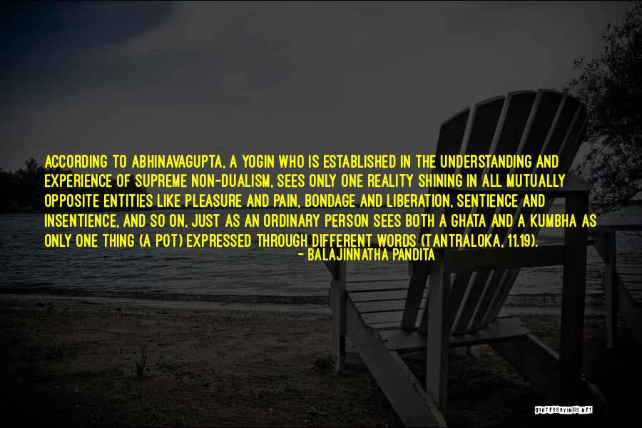 Dualism Quotes By Balajinnatha Pandita Dualism Quotes By Balajinnatha Pandita