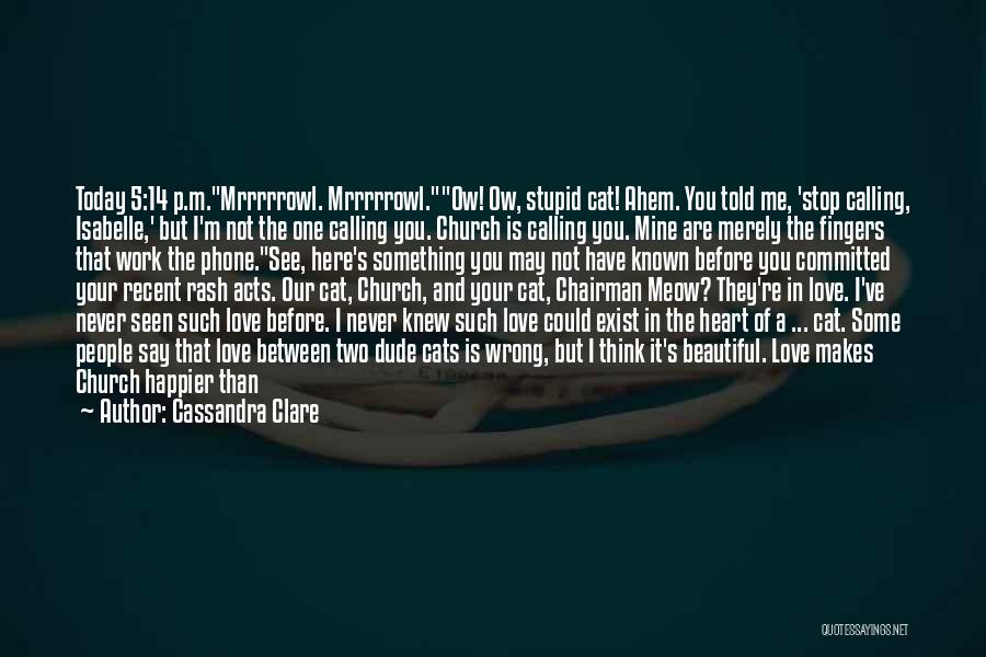 Dude Love Quotes By Cassandra Clare