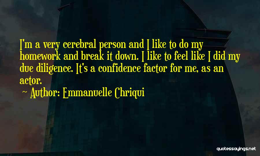 Due Diligence Quotes By Emmanuelle Chriqui