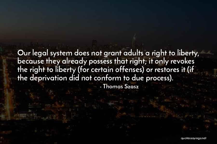 Due Process Quotes By Thomas Szasz