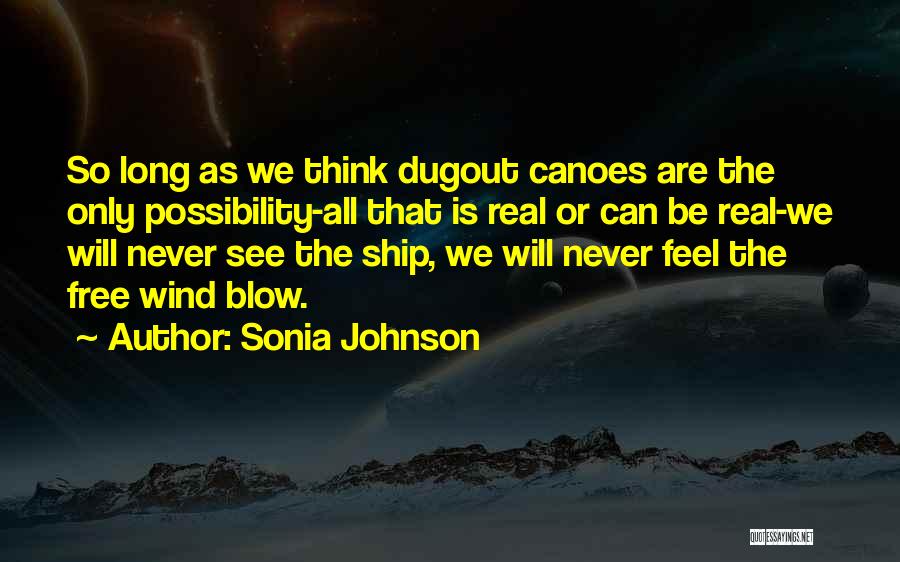 Dugout Quotes By Sonia Johnson