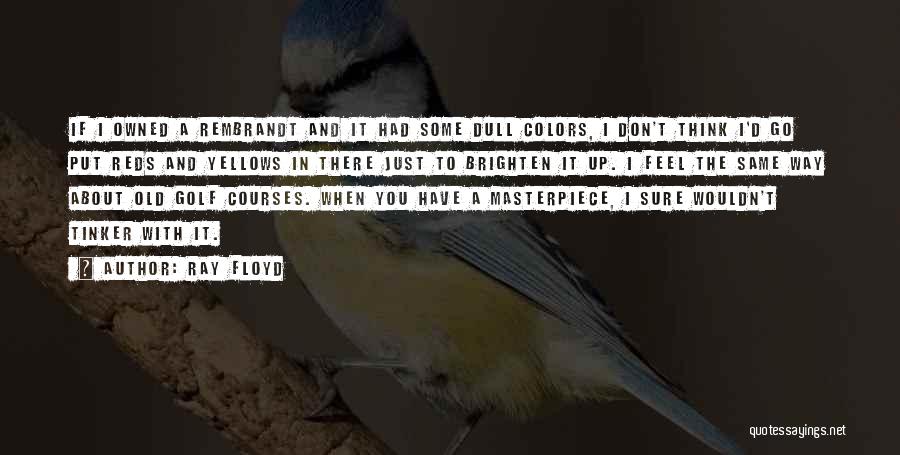 Dull Color Quotes By Ray Floyd