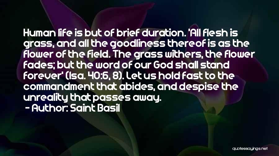 Duration Of Life Quotes By Saint Basil