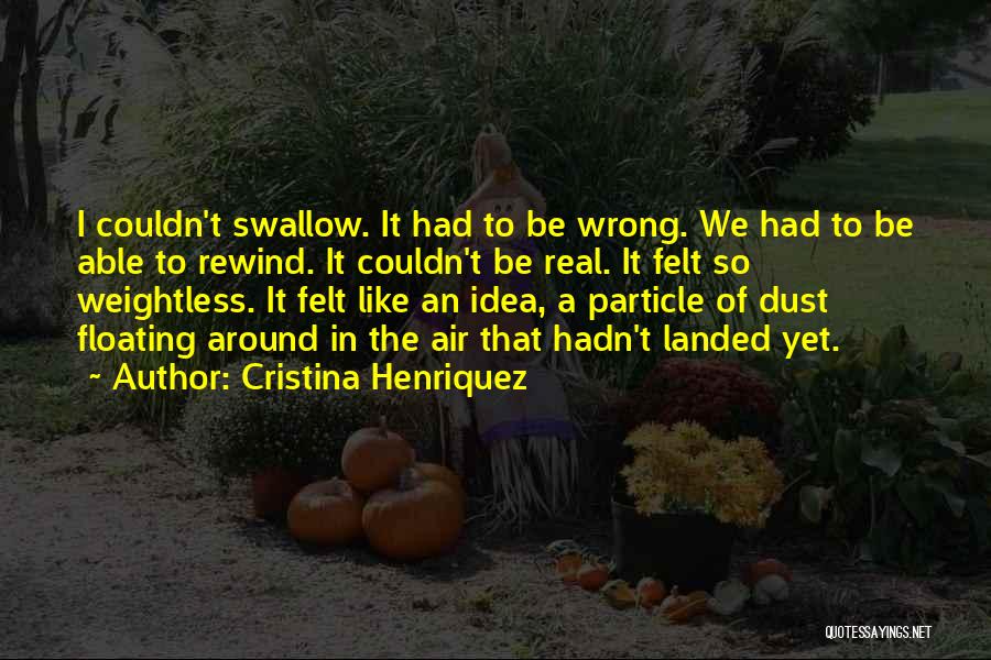 Dust Particle Quotes By Cristina Henriquez