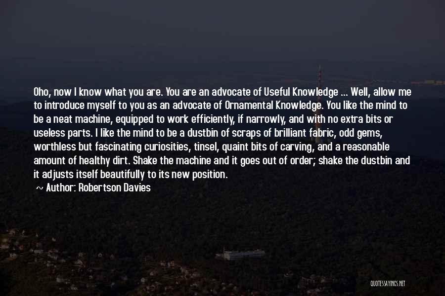 Dustbin Quotes By Robertson Davies
