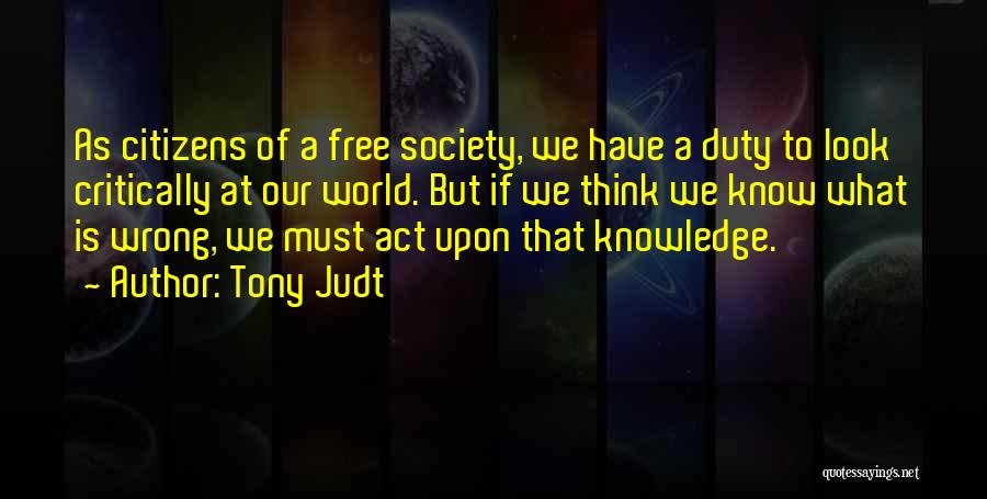 Duty Free Quotes By Tony Judt