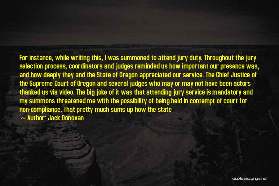 Duty To Service Quotes By Jack Donovan