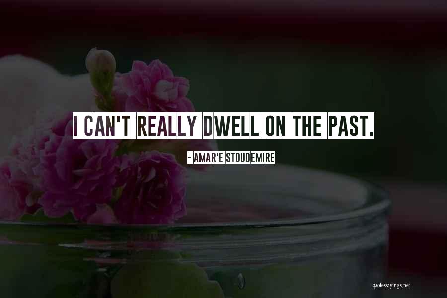 Dwell On The Past Quotes By Amar'e Stoudemire Dwell On The Past Quotes By Amar'e Stoudemire
