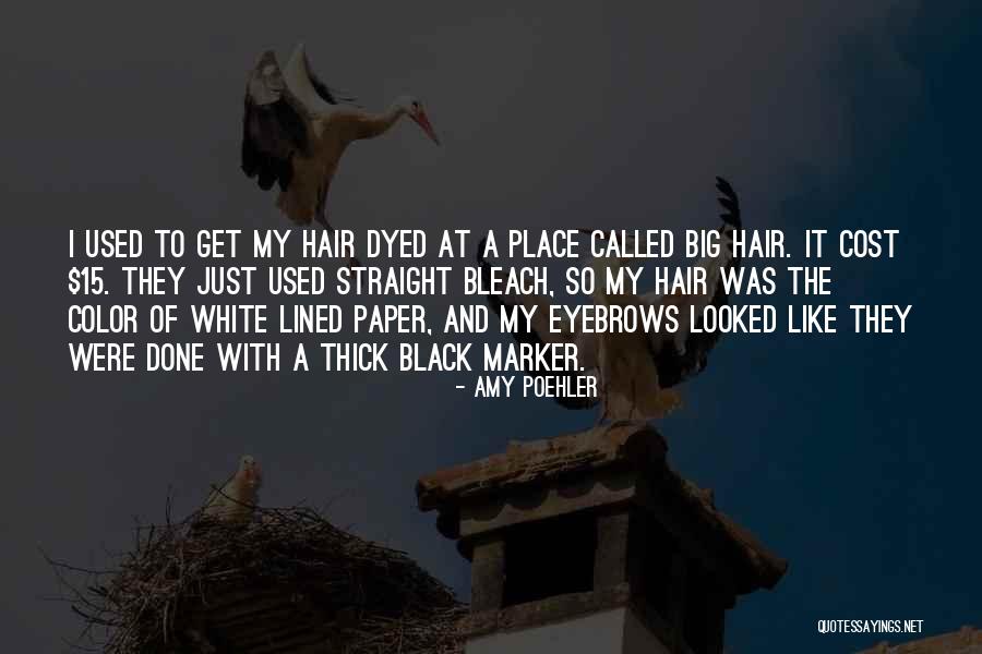 Dyed Hair Quotes By Amy Poehler