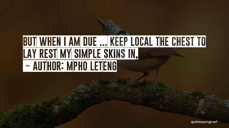 Dying And Death Quotes By Mpho Leteng