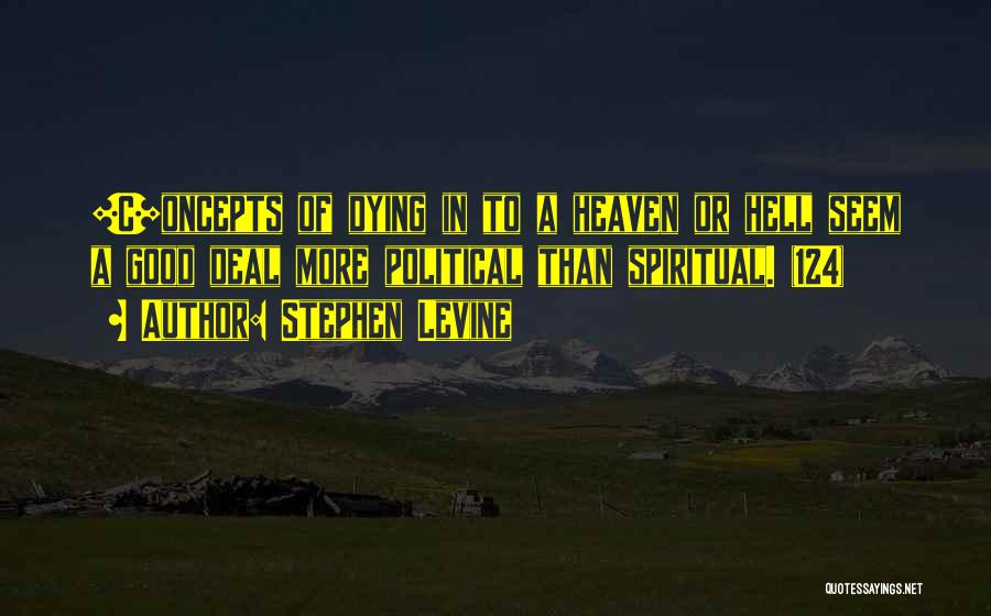 Dying And Going To Heaven Quotes By Stephen Levine