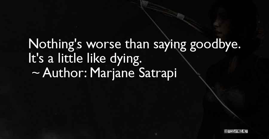 Dying And Saying Goodbye Quotes By Marjane Satrapi