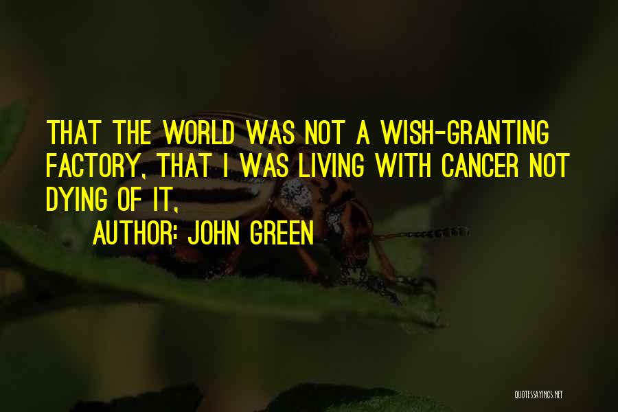 Dying Cancer Quotes By John Green