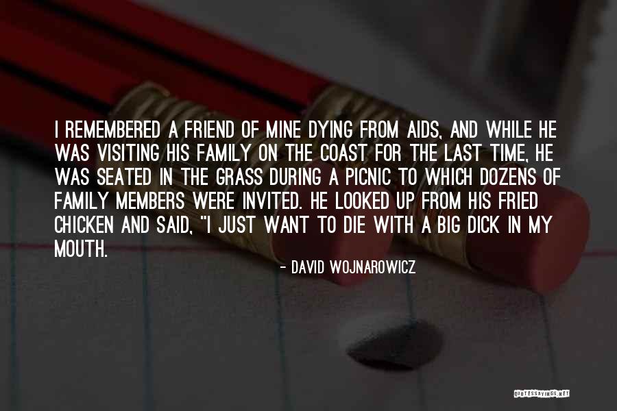 Dying For A Friend Quotes By David Wojnarowicz