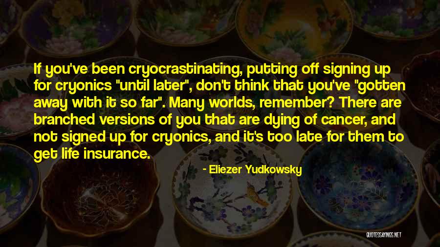 Dying Of Cancer Quotes By Eliezer Yudkowsky