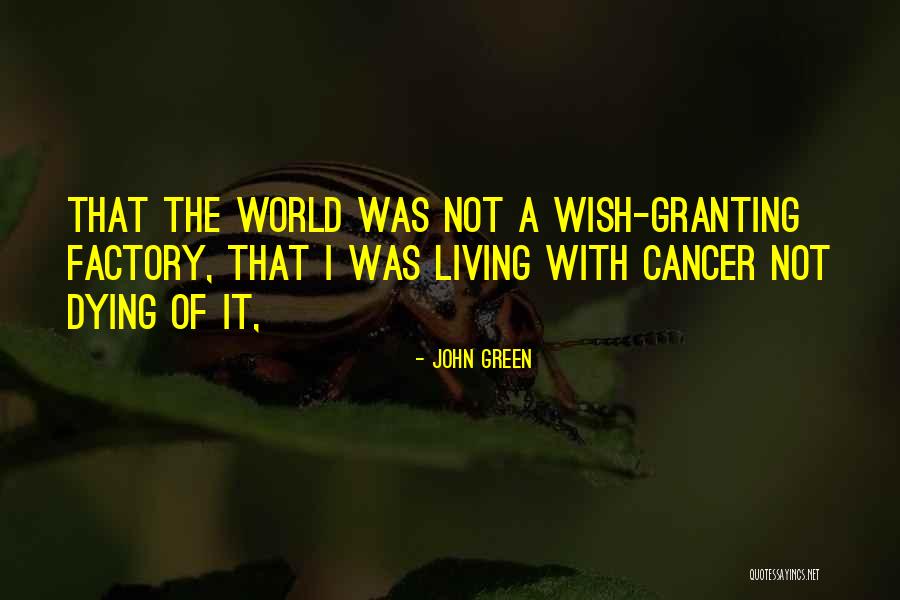 Dying Of Cancer Quotes By John Green