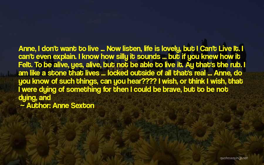 Dying To Talk To You Quotes By Anne Sexton