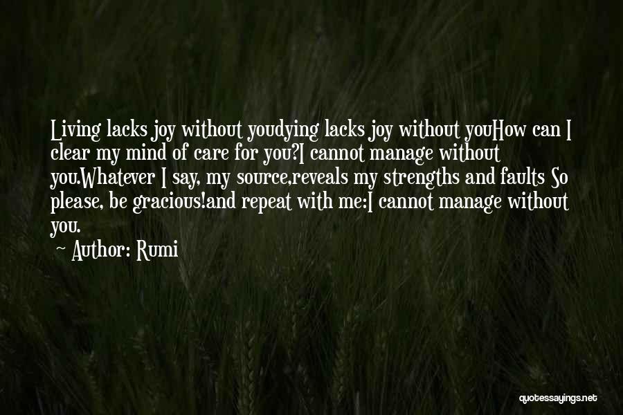 Dying Without You Quotes By Rumi