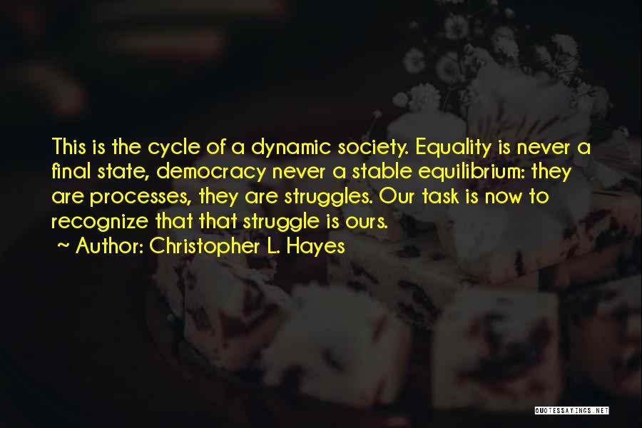 Dynamic Equilibrium Quotes By Christopher L. Hayes