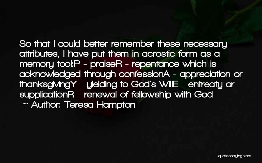 E.a.p. Quotes By Teresa Hampton