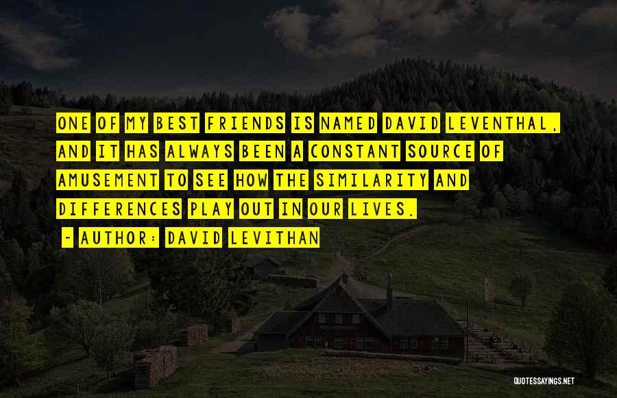 E Leventhal Quotes By David Levithan