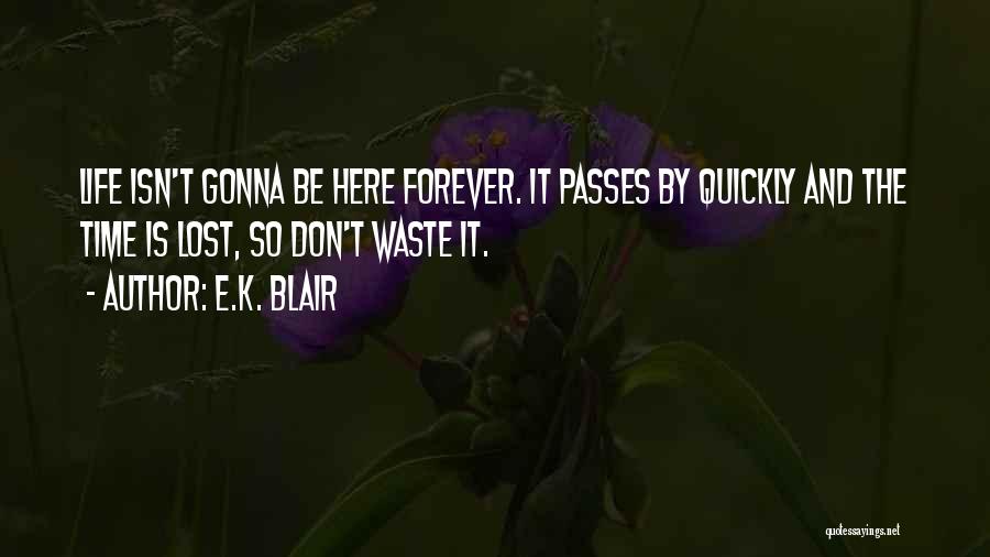 E Waste Quotes By E.K. Blair