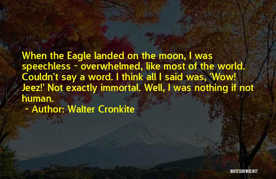 Eagle Has Landed Quotes By Walter Cronkite
