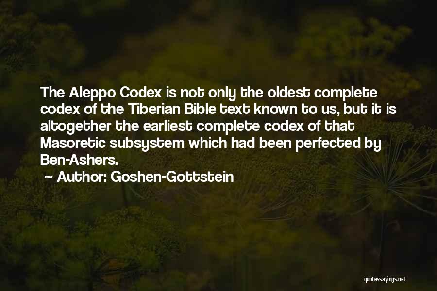 Earliest Quotes By Goshen-Gottstein