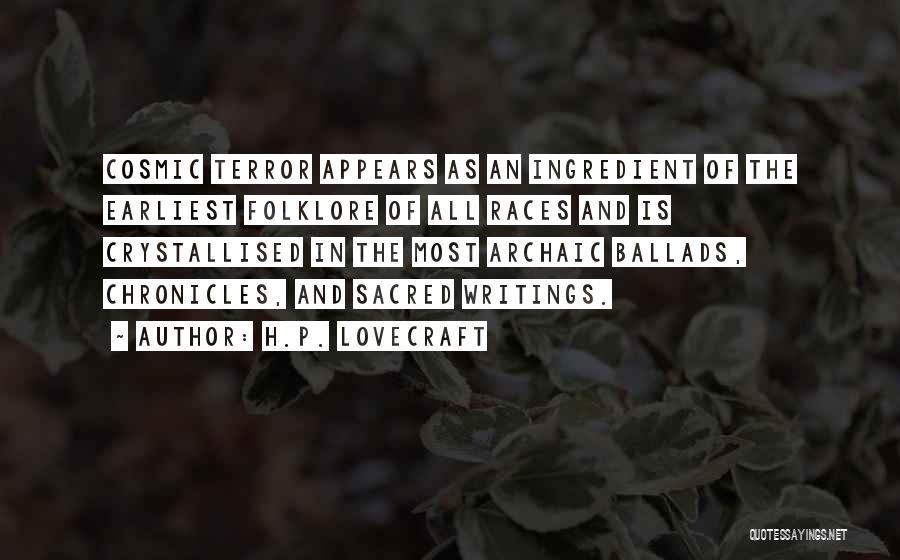 Earliest Quotes By H.P. Lovecraft