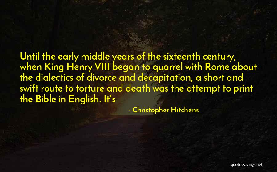 Early Death Quotes By Christopher Hitchens