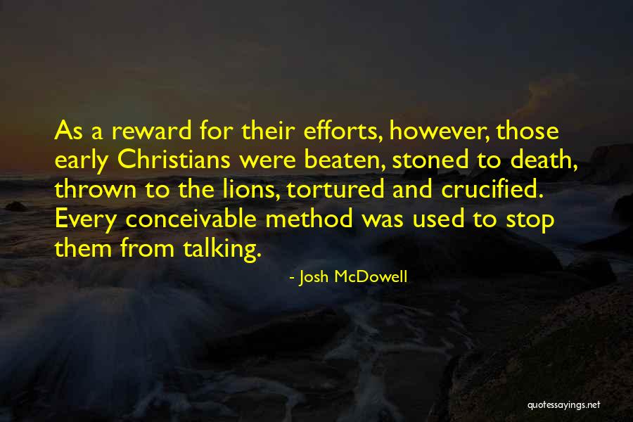 Early Death Quotes By Josh McDowell