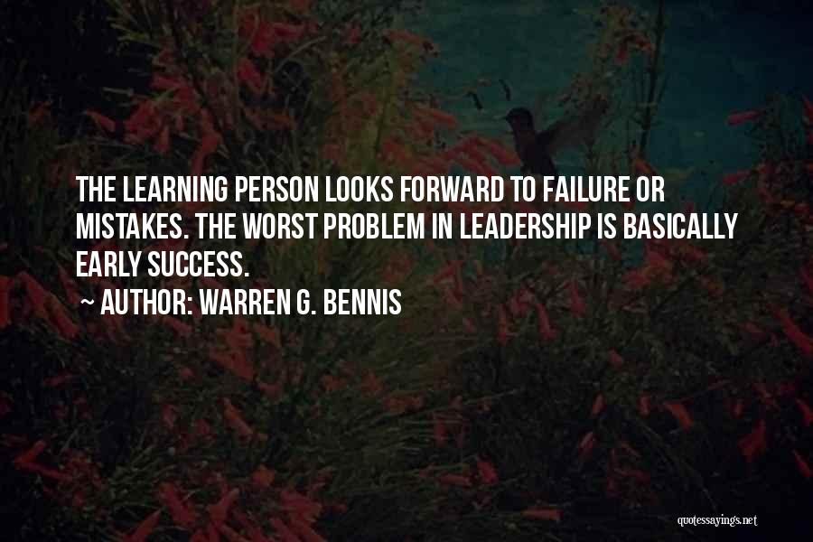 Early Learning Quotes By Warren G. Bennis