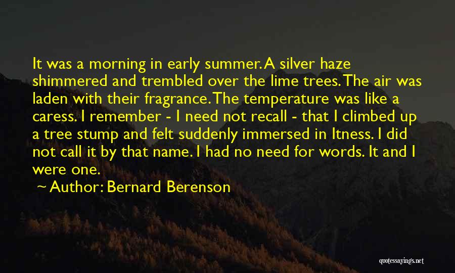 Early Morning Call Quotes By Bernard Berenson