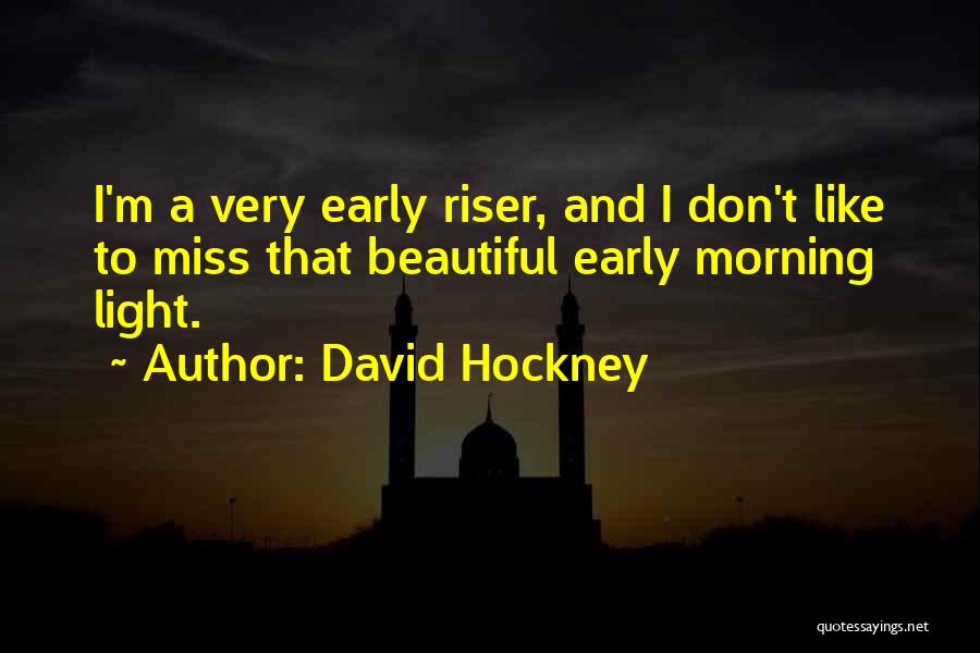 Early Morning Light Quotes By David Hockney