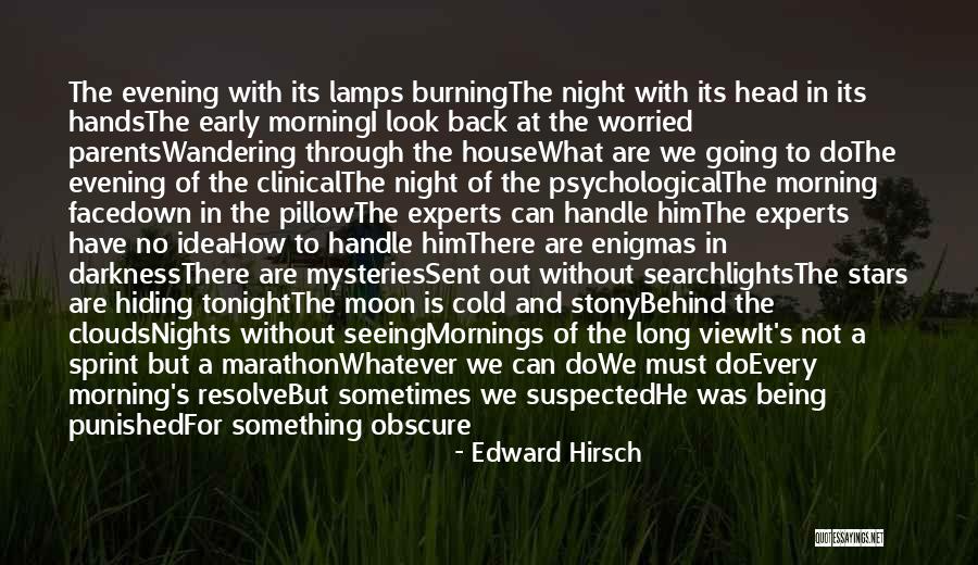 Early Mornings Quotes By Edward Hirsch