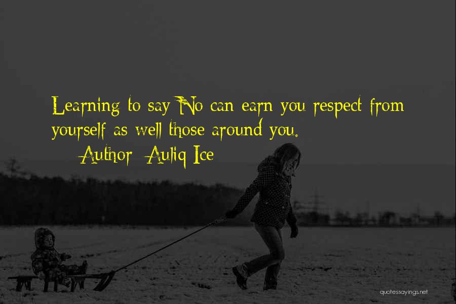 Earn Your Respect Quotes By Auliq Ice