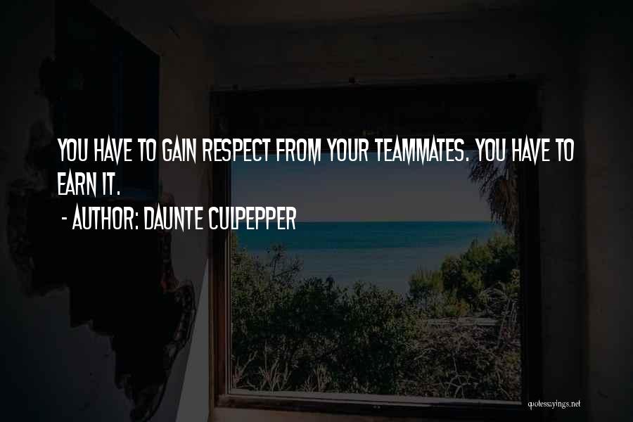 Earn Your Respect Quotes By Daunte Culpepper