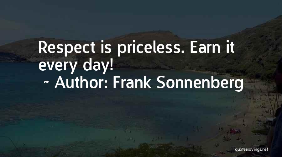 Earn Your Respect Quotes By Frank Sonnenberg