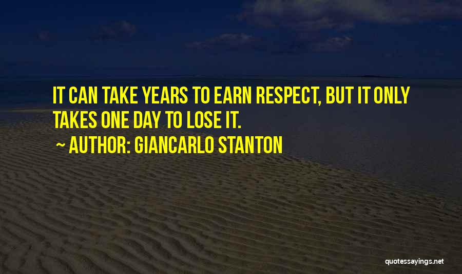 Earn Your Respect Quotes By Giancarlo Stanton