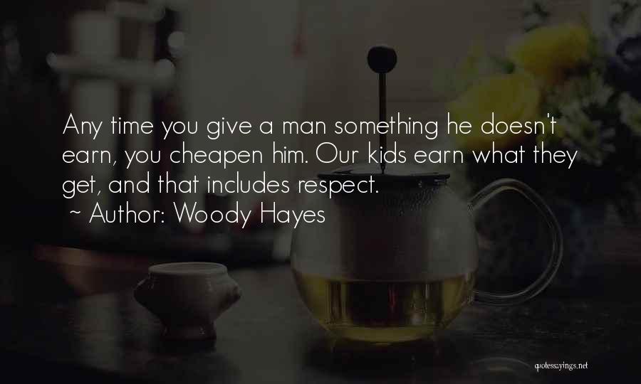 Earn Your Respect Quotes By Woody Hayes