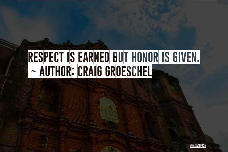 Earned Respect Quotes By Craig Groeschel