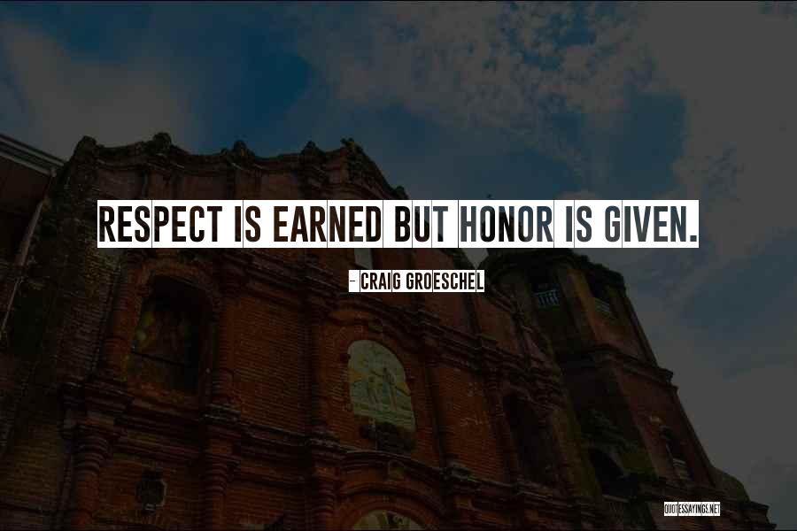 Earned Respect Quotes By Craig Groeschel