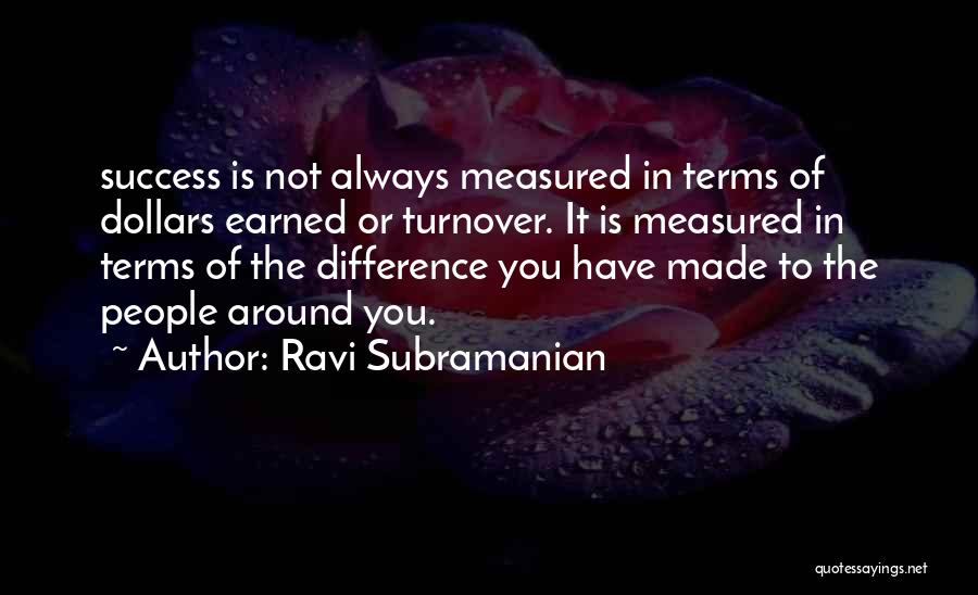 Earned Success Quotes By Ravi Subramanian