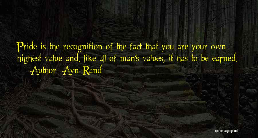 Earned Value Quotes By Ayn Rand