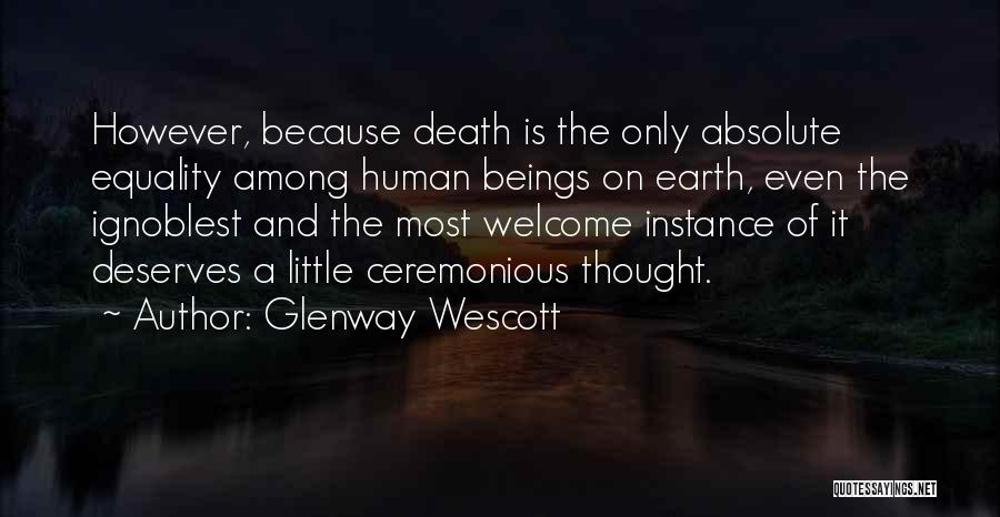 Earth And Death Quotes By Glenway Wescott