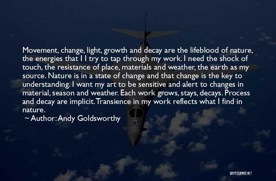 Earth And Nature Quotes By Andy Goldsworthy