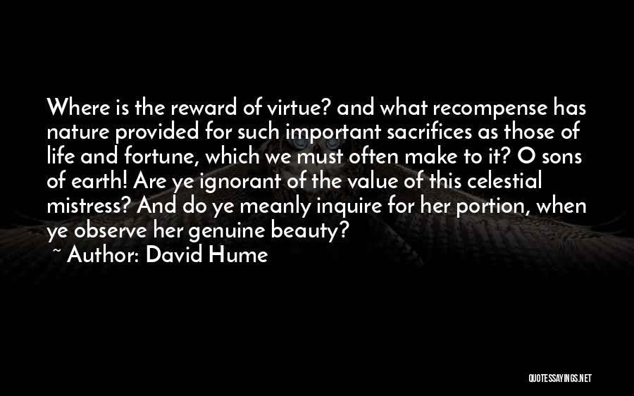 Earth Beauty Quotes By David Hume