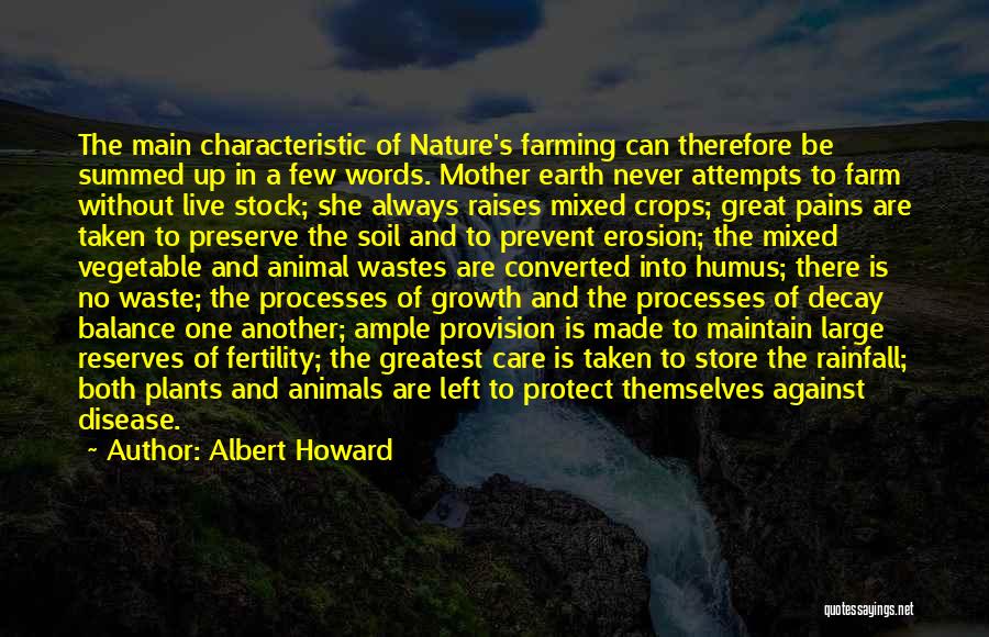 Earth In The Balance Quotes By Albert Howard