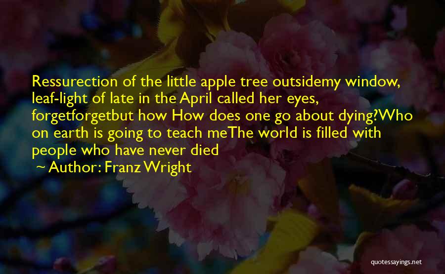 Earth Is Dying Quotes By Franz Wright