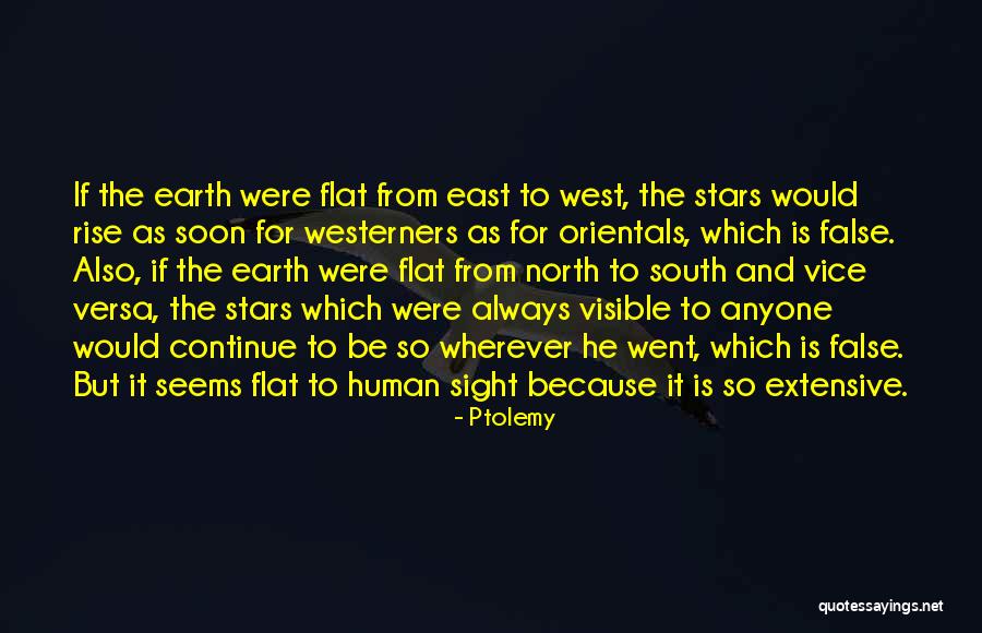 Earth Is Flat Quotes By Ptolemy